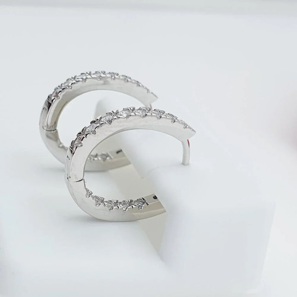 "925 Sterling Silver Cubic Zirconia Earrings, U19254669 - Picture 3 of 11